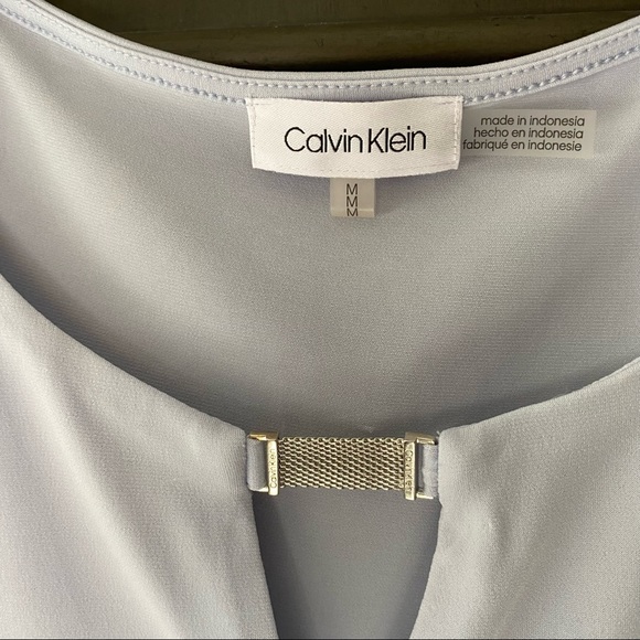 Periwinkle Calvin Klein Blouse M - Picture 5 of 6